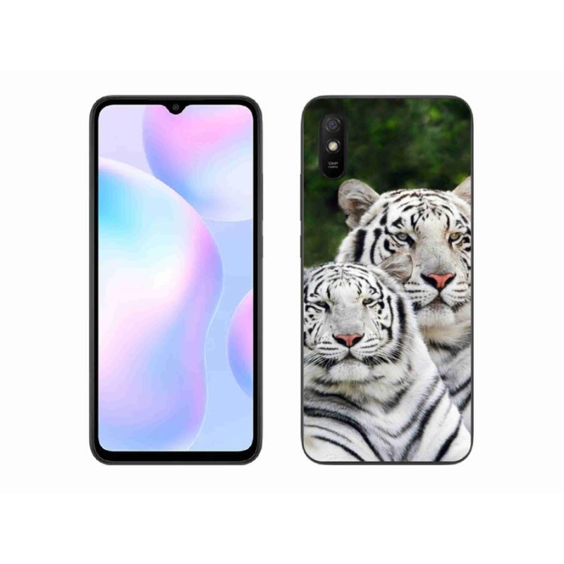 Gélový obal mmCase na mobil Xiaomi Redmi 9A - bieli tigre