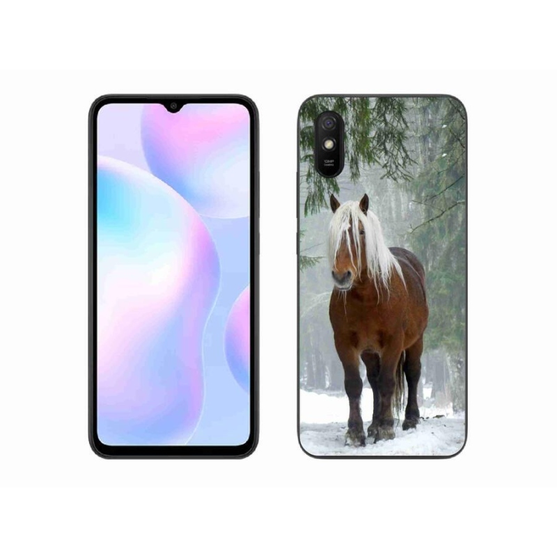 Gélový obal mmCase na mobil Xiaomi Redmi 9A - kôň v lese