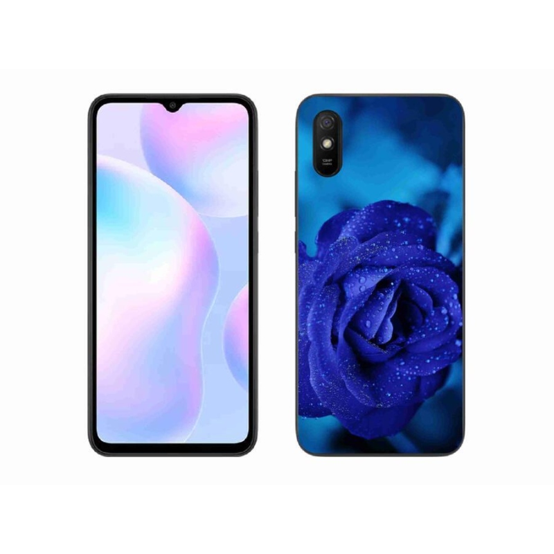 Gélový obal mmCase na mobil Xiaomi Redmi 9A - modrá ruža