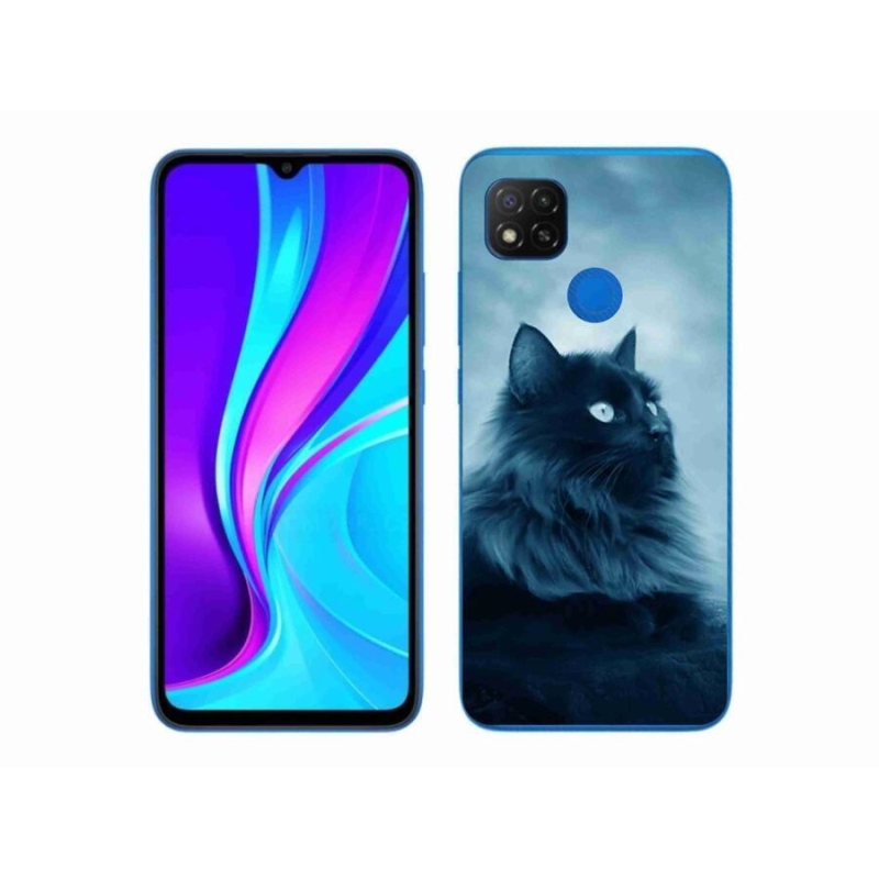 Gélový obal mmCase na mobil Xiaomi Redmi 9C - čierna mačka 1