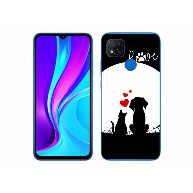 Gélový obal mmCase na mobil Xiaomi Redmi 9C - zvieracie láska