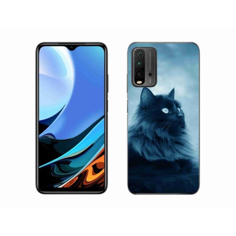 Gélový obal mmCase na mobil Xiaomi Redmi 9T - čierna mačka 1