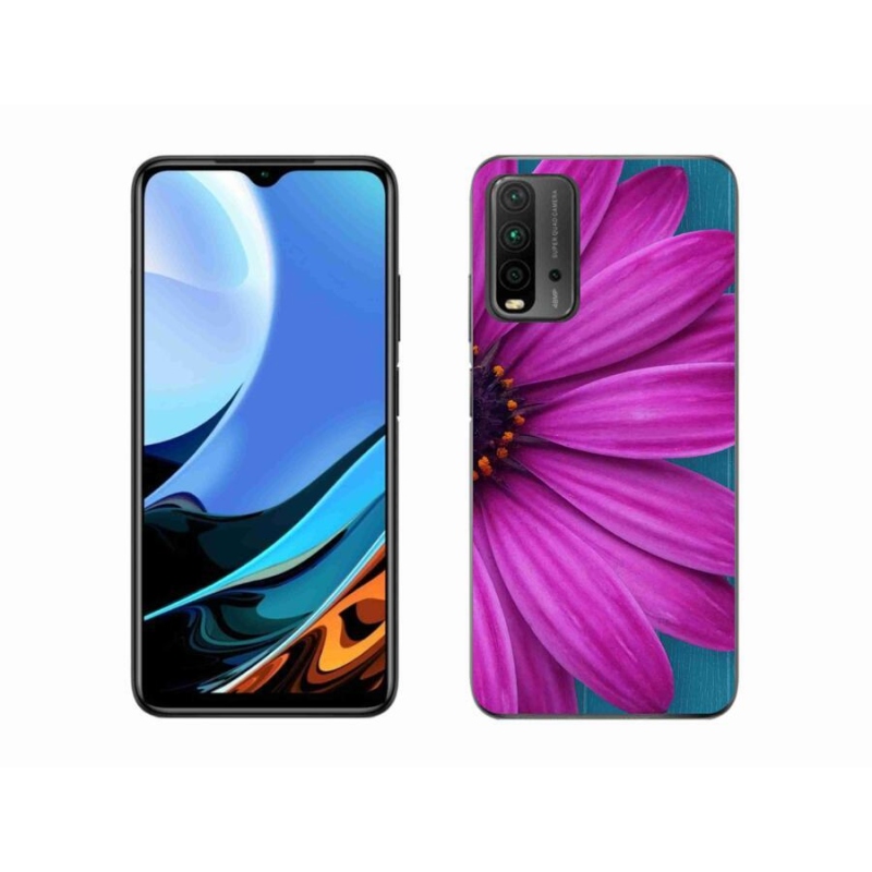 Gélový obal mmCase na mobil Xiaomi Redmi 9T - fialová margaréta