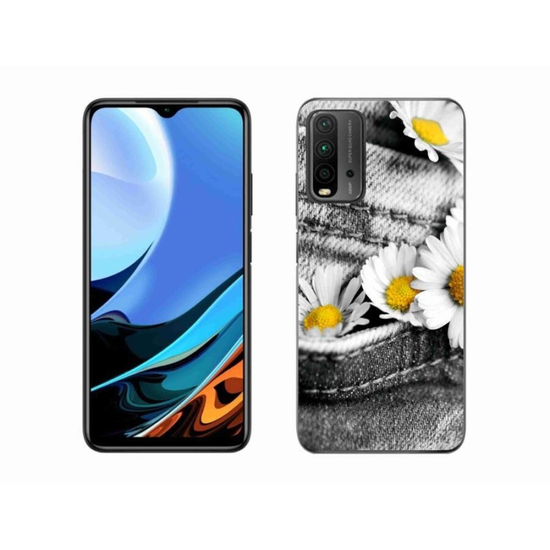 Gélový obal mmCase na mobil Xiaomi Redmi 9T - margaréty