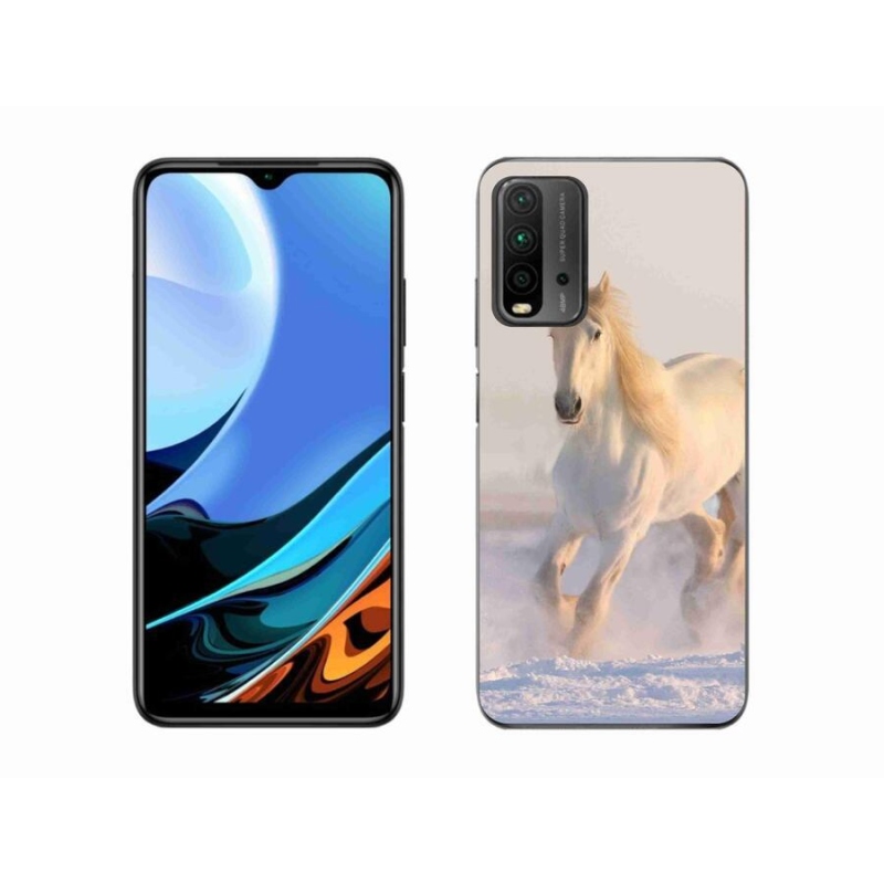 Gélový obal mmCase na mobil Xiaomi Redmi 9T - kôň v snehu