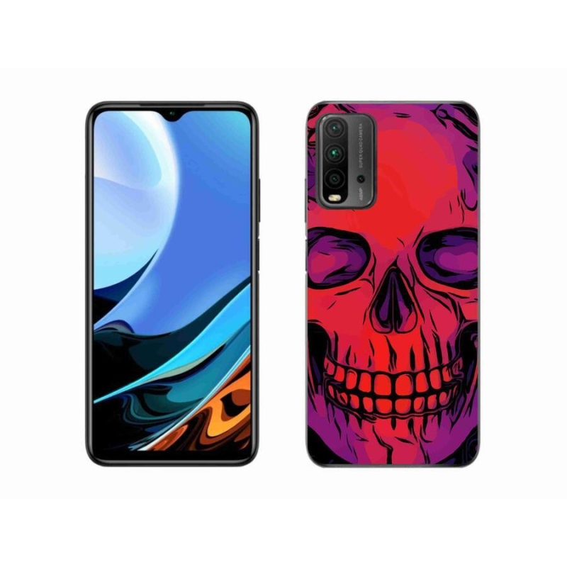 Gélový obal mmCase na mobil Xiaomi Redmi 9T - lebka