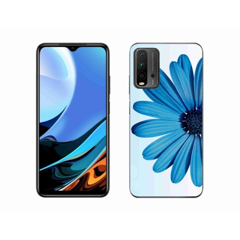 Gélový obal mmCase na mobil Xiaomi Redmi 9T - modrá margaréta