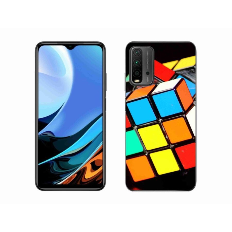 Gélový obal mmCase na mobil Xiaomi Redmi 9T - rubikova kocka