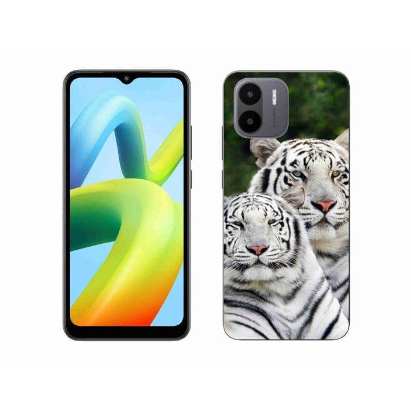 Gélový obal mmCase na mobil Xiaomi Redmi A1/Redmi A2 - bieli tigre