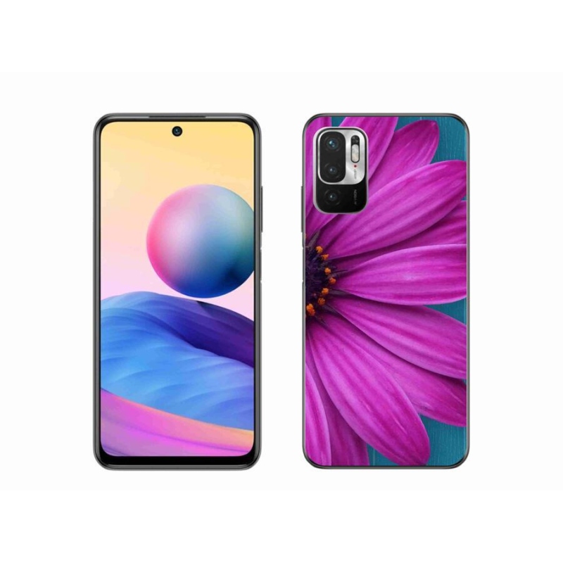 Gélový obal mmCase na mobil Xiaomi Redmi Note 10 5G - fialová margaréta