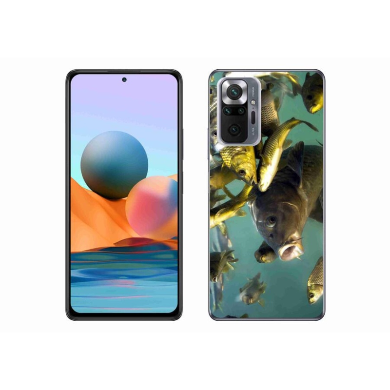 Gélový obal mmCase na mobil Xiaomi Redmi Note 10 Pro - kŕdeľ rýb