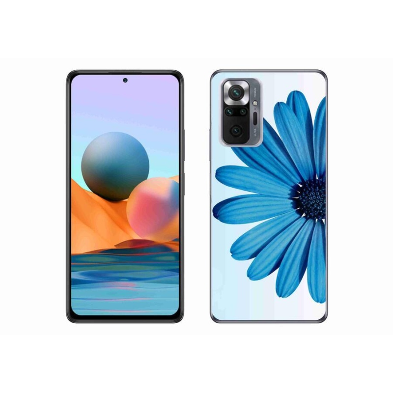 Gélový obal mmCase na mobil Xiaomi Redmi Note 10 Pro - modrá margaréta