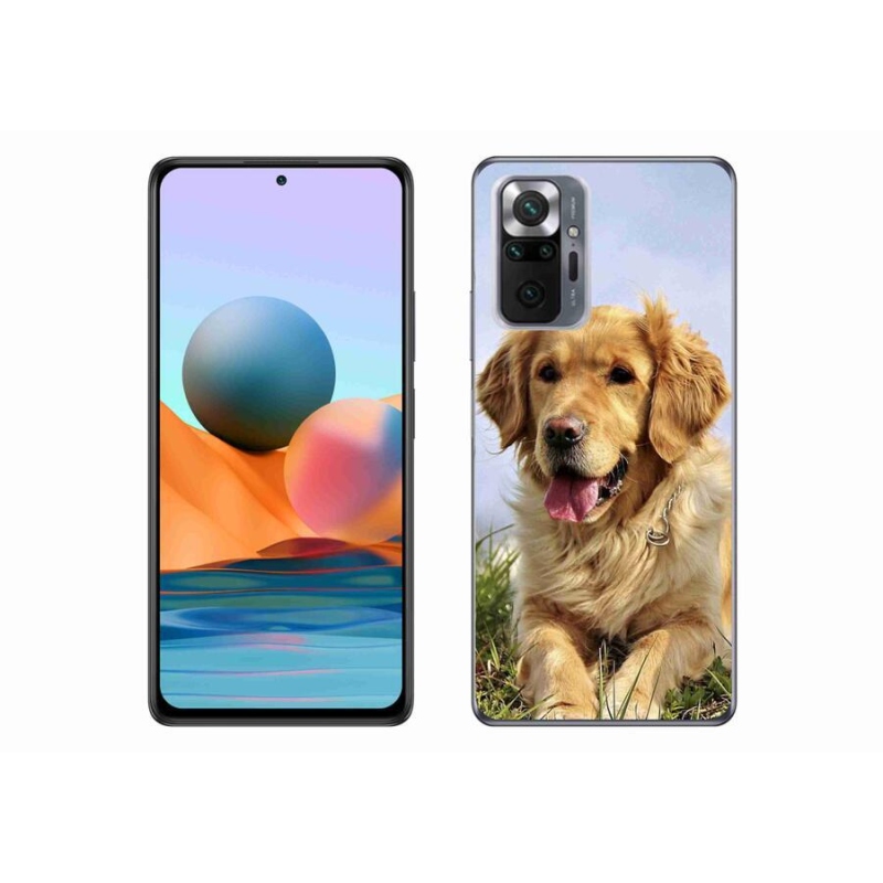 Gélový obal mmCase na mobil Xiaomi Redmi Note 10 Pro - zlatý retriever