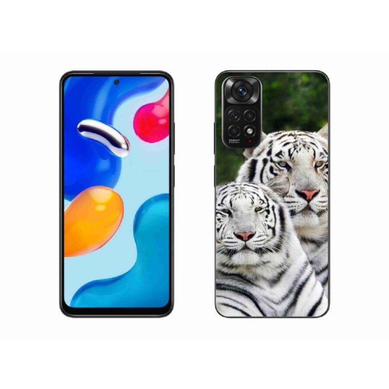 Gélový obal mmCase na mobil Xiaomi Redmi Note 11 4G - bieli tigre