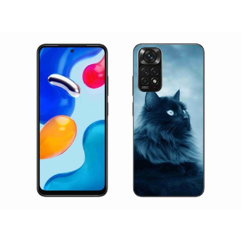 Gélový obal mmCase na mobil Xiaomi Redmi Note 11 4G - čierna mačka 1