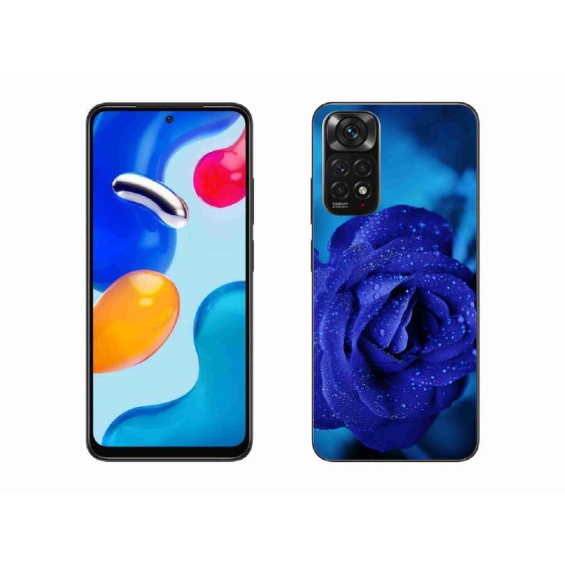 Gélový obal mmCase na mobil Xiaomi Redmi Note 11 4G - modrá ruža