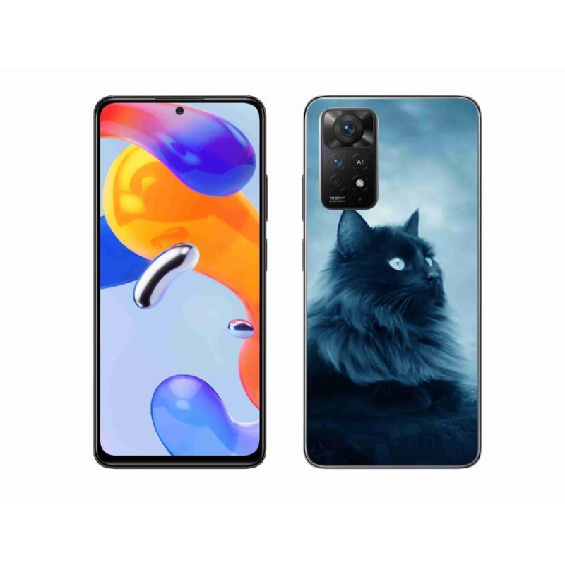 Gélový obal mmCase na mobil Xiaomi Redmi Note 11 Pro 4G/5G - čierna mačka 1