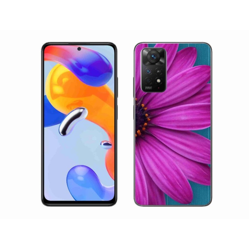 Gélový obal mmCase na mobil Xiaomi Redmi Note 11 Pro 4G/5G - fialová margaréta