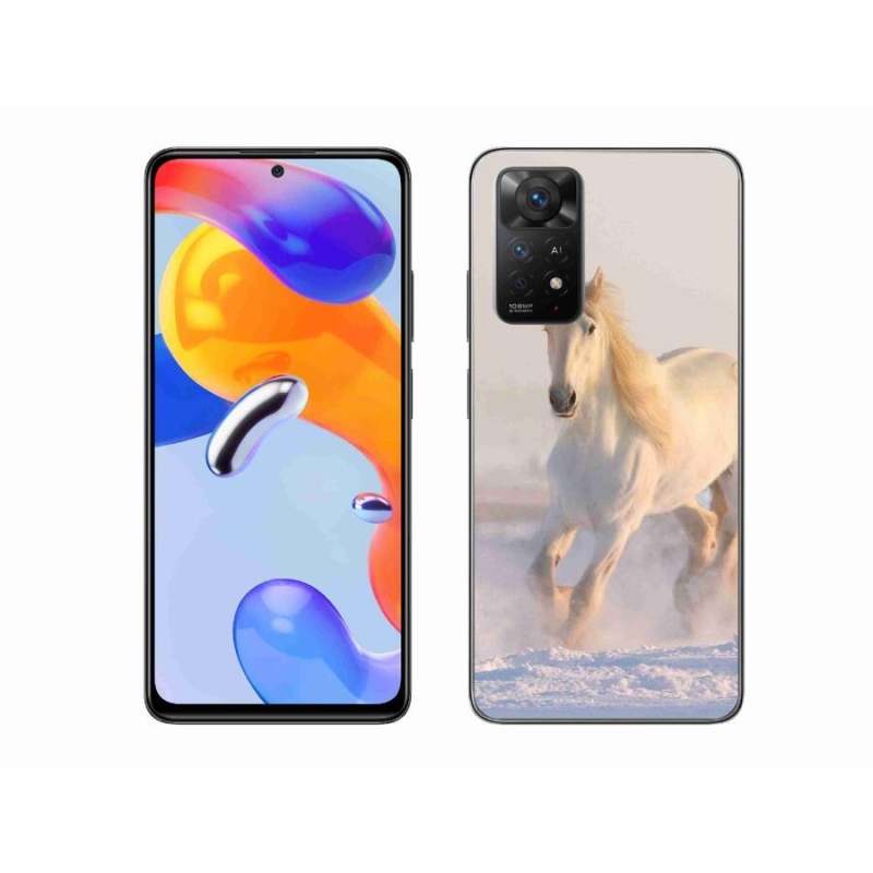 Gélový obal mmCase na mobil Xiaomi Redmi Note 11 Pro 4G/5G - kôň v snehu