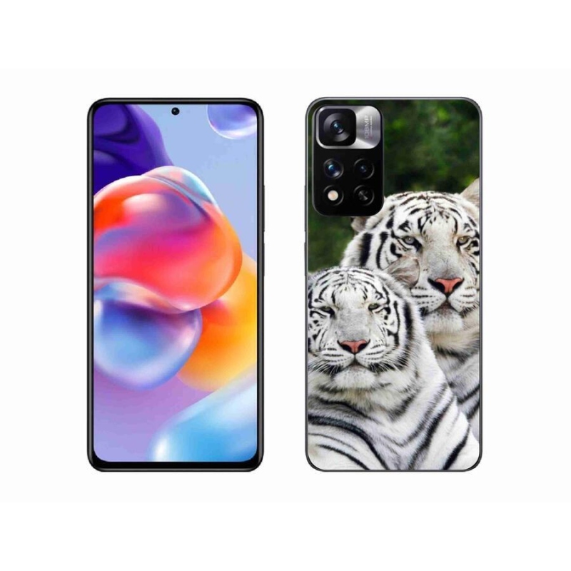 Gélový obal mmCase na mobil Xiaomi Redmi Note 11 Pro+ 5G - bieli tigre