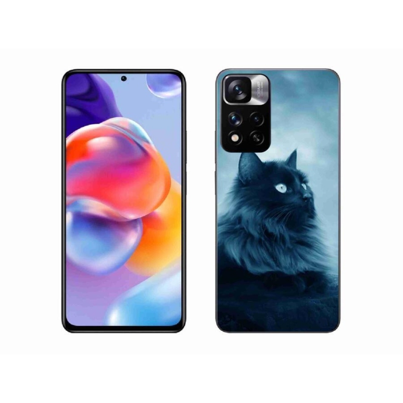 Gélový obal mmCase na mobil Xiaomi Redmi Note 11 Pro+ 5G - čierna mačka 1