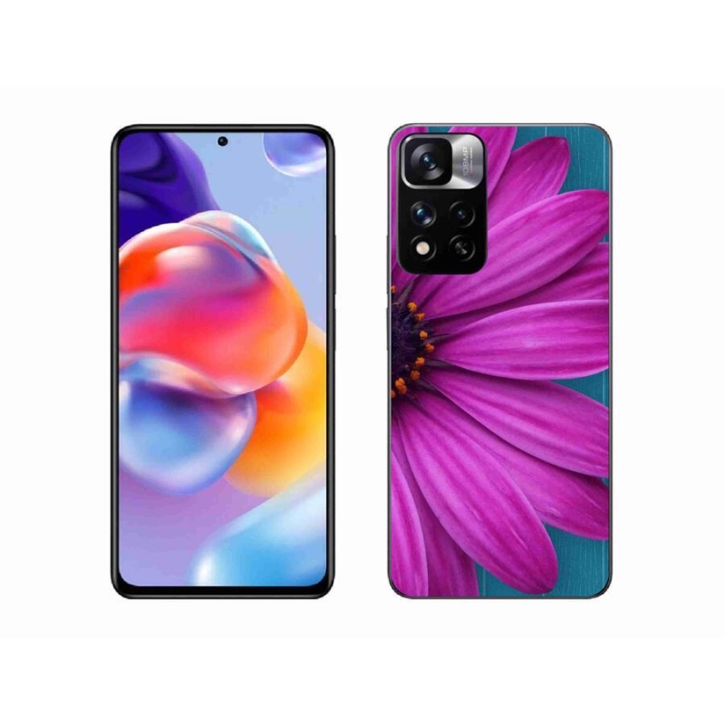 Gélový obal mmCase na mobil Xiaomi Redmi Note 11 Pro+ 5G - fialová margaréta