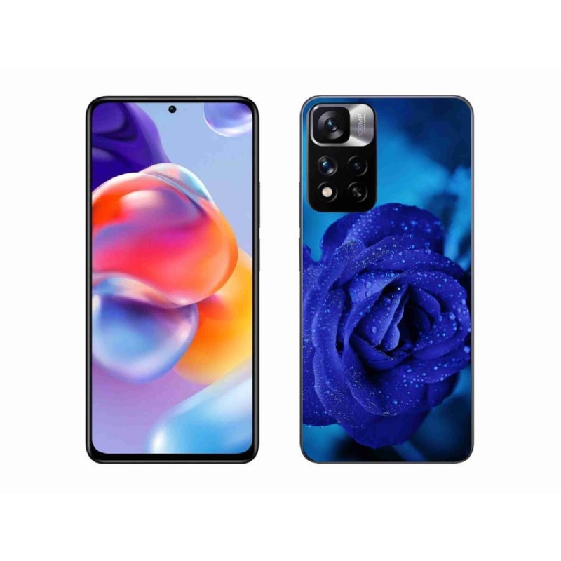 Gélový obal mmCase na mobil Xiaomi Redmi Note 11 Pro+ 5G - modrá ruža