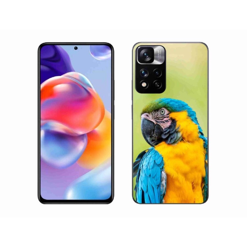 Gélový obal mmCase na mobil Xiaomi Redmi Note 11 Pro+ 5G - papagáj ara 2