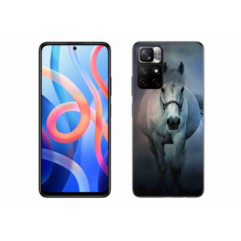 Gélový obal mmCase na mobil Xiaomi Redmi Note 11S 5G - bežiaci biely kôň