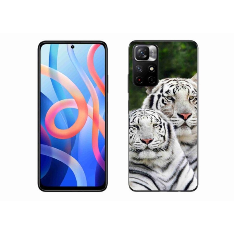 Gélový obal mmCase na mobil Xiaomi Redmi Note 11S 5G - bieli tigre