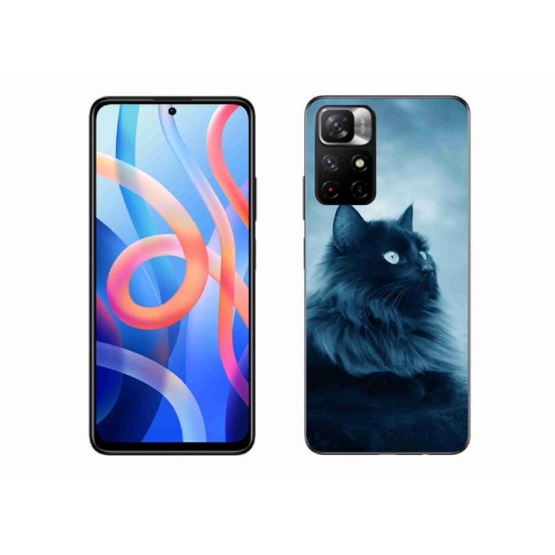 Gélový obal mmCase na mobil Xiaomi Redmi Note 11S 5G - čierna mačka 1