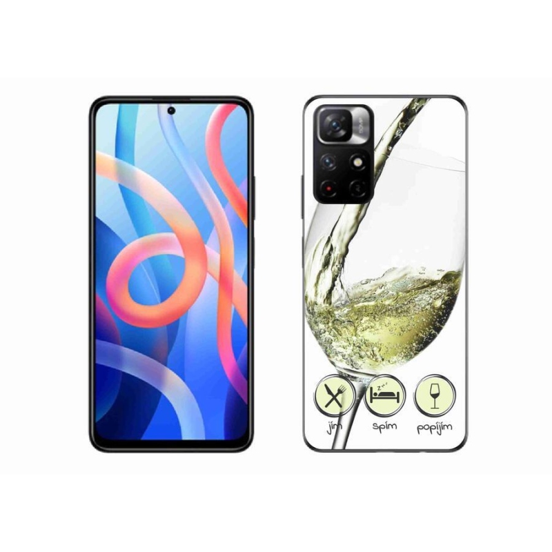 Gélový obal mmCase na mobil Xiaomi Redmi Note 11S 5G - pohár vína bielej