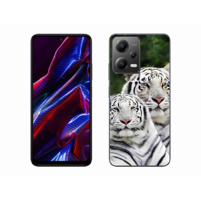 Gélový obal mmCase na mobil Xiaomi Redmi Note 12 5G - bieli tigre