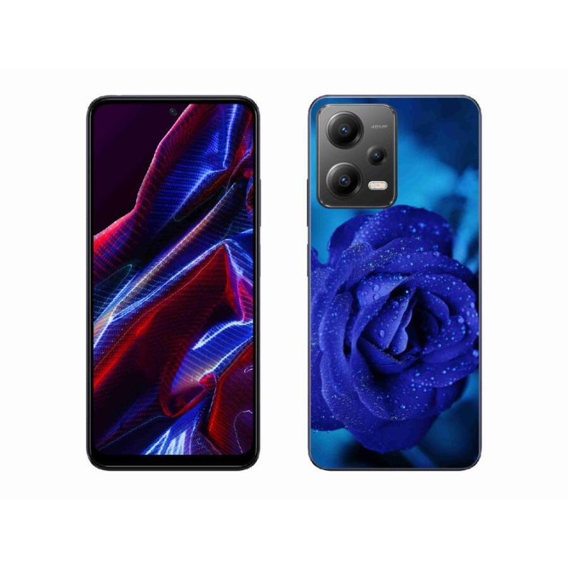 Gélový obal mmCase na mobil Xiaomi Redmi Note 12 5G - modrá ruža