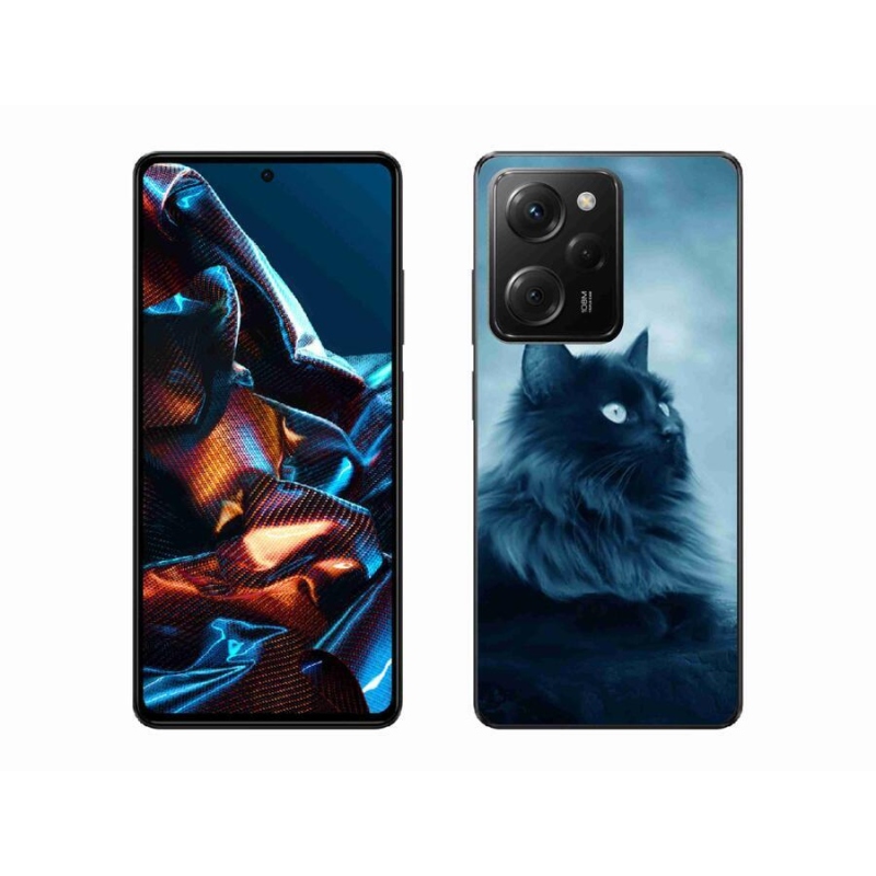 Gélový obal mmCase na mobil Xiaomi Redmi Note 12 Pro 5G - čierna mačka 1