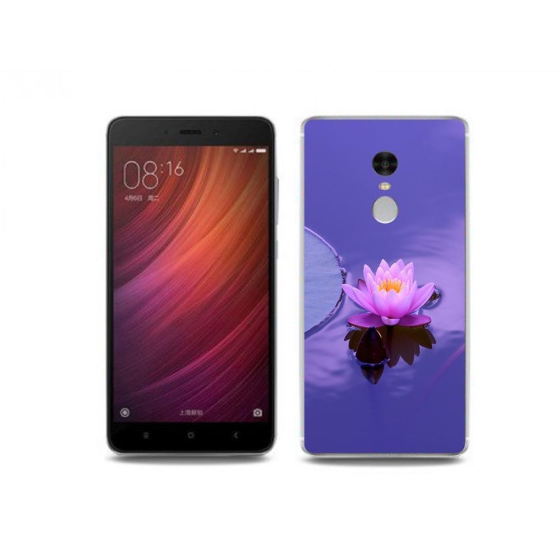 Gélový obal mmCase na mobil Xiaomi Redmi Note 4 - kvet na hladine