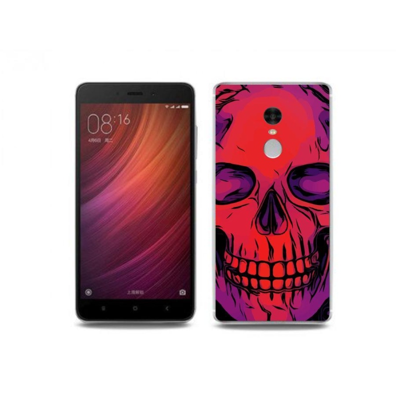 Gélový obal mmCase na mobil Xiaomi Redmi Note 4 - lebka