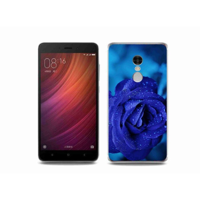 Gélový obal mmCase na mobil Xiaomi Redmi Note 4 - modrá ruža