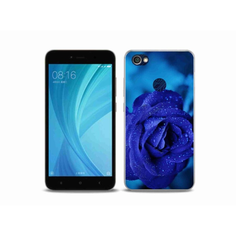 Gélový obal mmCase na mobil Xiaomi Redmi Note 5A Prime - modrá ruža