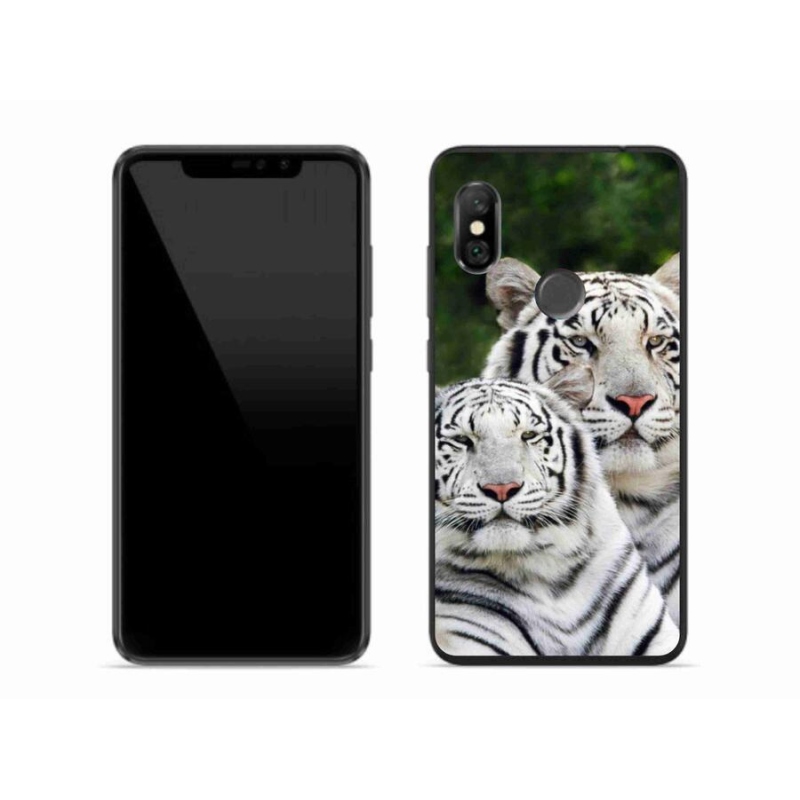 Gélový obal mmCase na mobil Xiaomi Redmi Note 6 Pro - bieli tigre