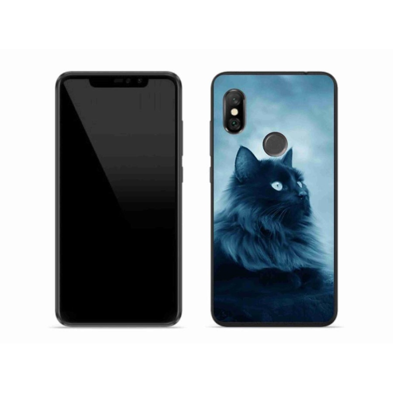 Gélový obal mmCase na mobil Xiaomi Redmi Note 6 Pro - čierna mačka 1