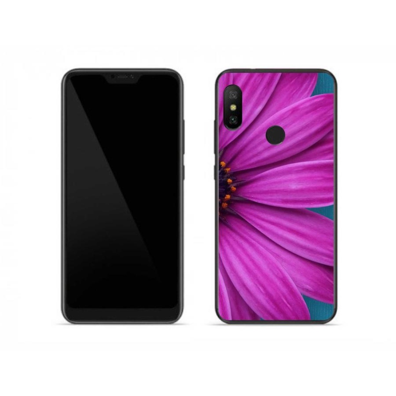 Gélový obal mmCase na mobil Xiaomi Redmi Note 6 Pro - fialová margaréta