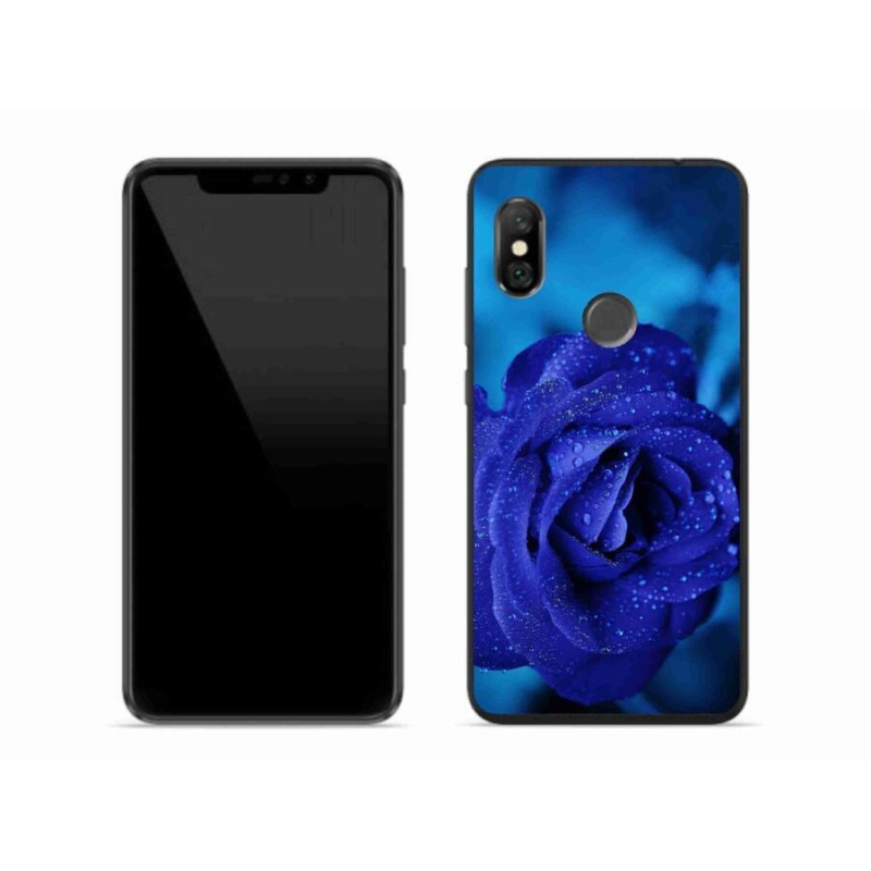 Gélový obal mmCase na mobil Xiaomi Redmi Note 6 Pro - modrá ruža