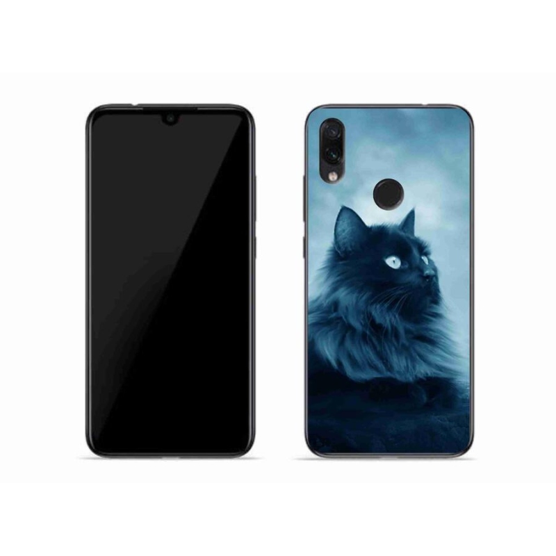 Gélový obal mmCase na mobil Xiaomi Redmi Note 7 - čierna mačka 1