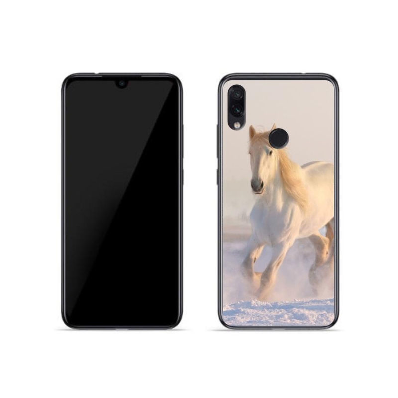 Gélový obal mmCase na mobil Xiaomi Redmi Note 7 - kôň v snehu