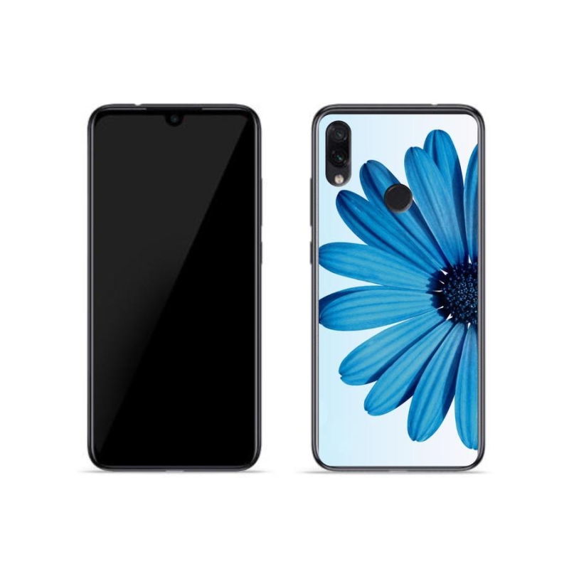 Gélový obal mmCase na mobil Xiaomi Redmi Note 7 - modrá margaréta