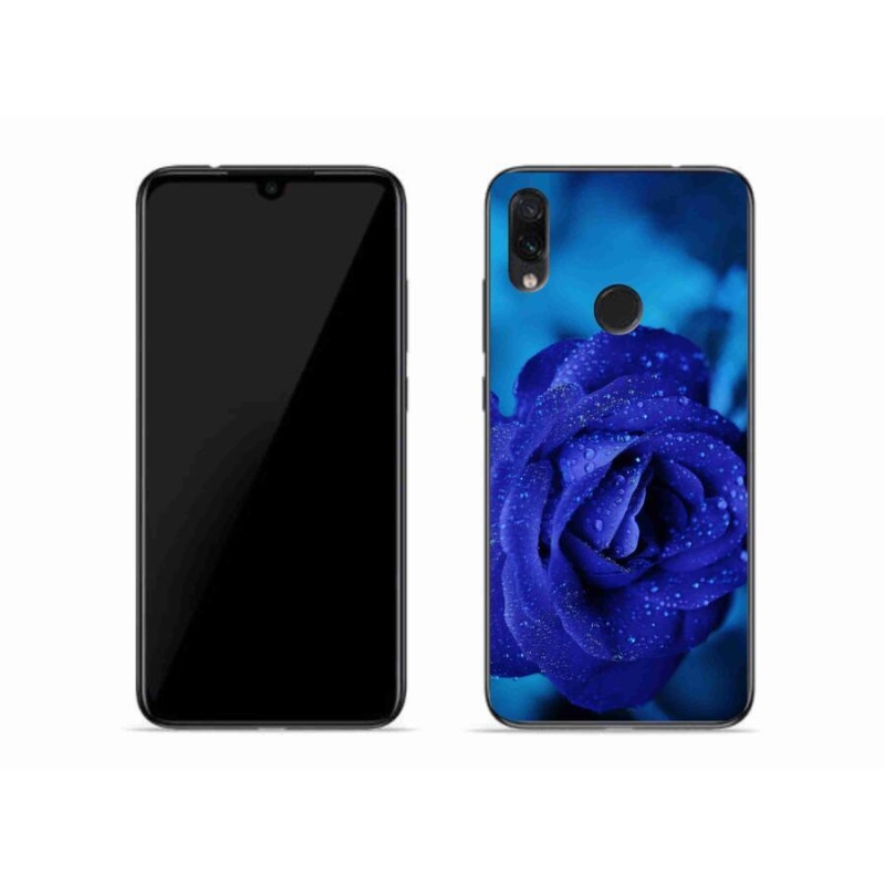 Gélový obal mmCase na mobil Xiaomi Redmi Note 7 - modrá ruža