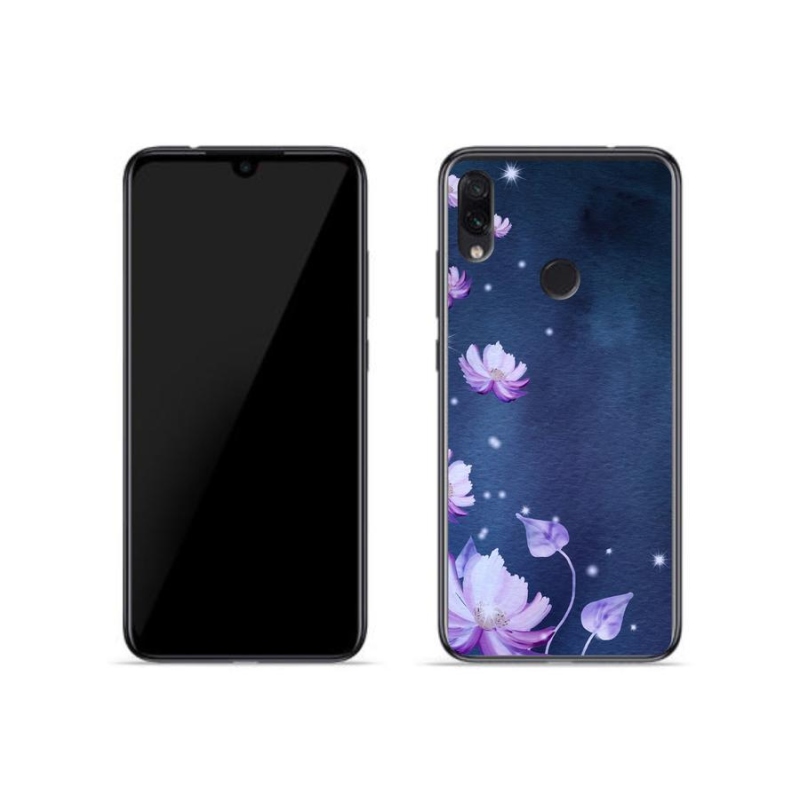 Gélový obal mmCase na mobil Xiaomi Redmi Note 7 - padajúce kvety