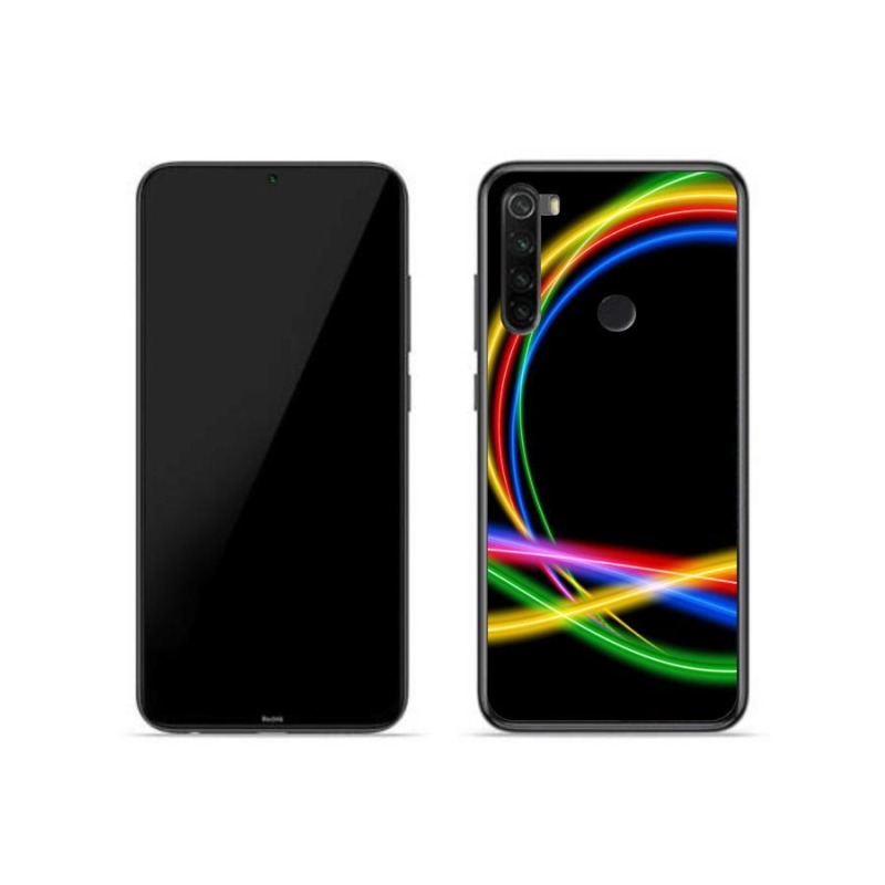 Gélový obal mmCase na mobil Xiaomi Redmi Note 8 - neónové kruhy