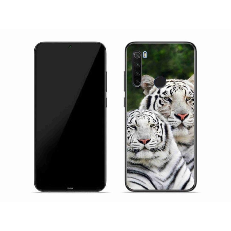 Gélový obal mmCase na mobil Xiaomi Redmi Note 8T - bieli tigre